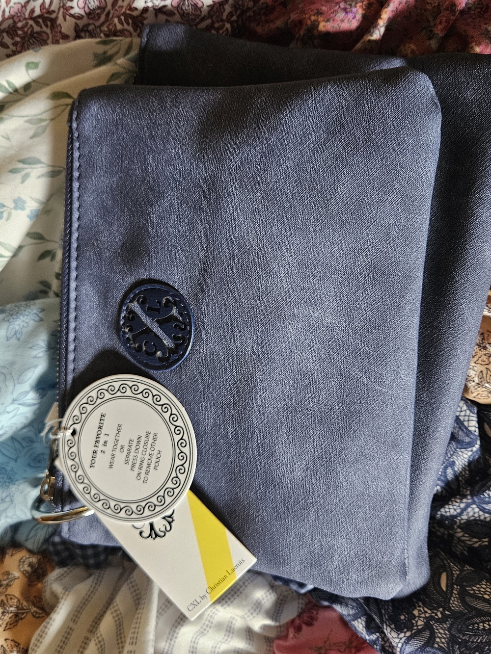 CXL Blue Clutch Wristlet